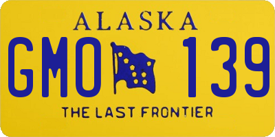 AK license plate GMO139