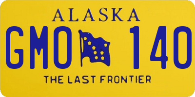 AK license plate GMO140