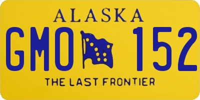 AK license plate GMO152
