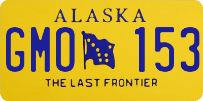 AK license plate GMO153