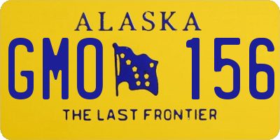 AK license plate GMO156