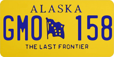 AK license plate GMO158