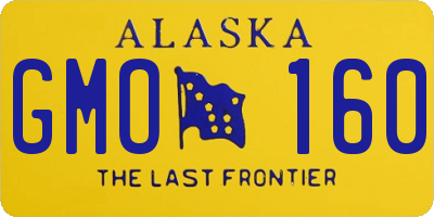 AK license plate GMO160