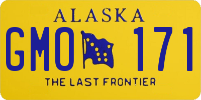 AK license plate GMO171