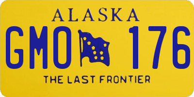 AK license plate GMO176