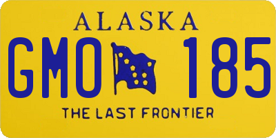 AK license plate GMO185