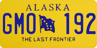 AK license plate GMO192