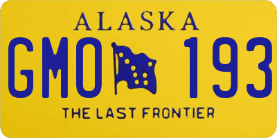 AK license plate GMO193