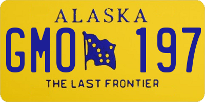 AK license plate GMO197