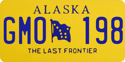 AK license plate GMO198