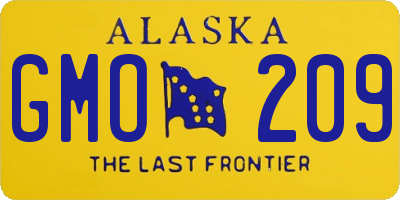 AK license plate GMO209