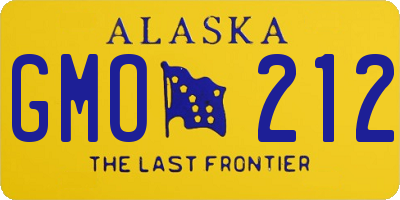 AK license plate GMO212