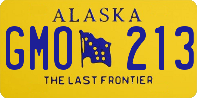 AK license plate GMO213