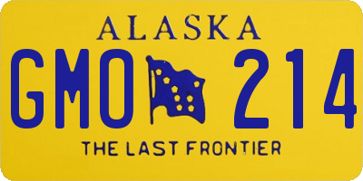 AK license plate GMO214