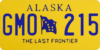 AK license plate GMO215