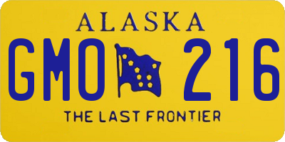 AK license plate GMO216