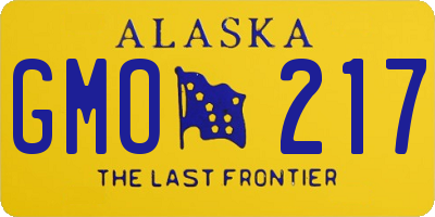 AK license plate GMO217