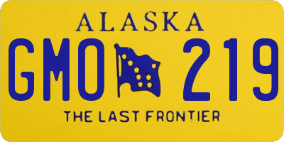 AK license plate GMO219
