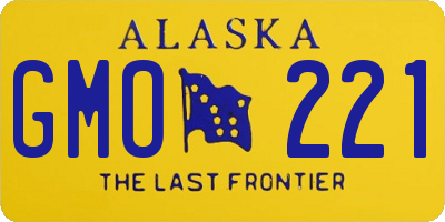 AK license plate GMO221