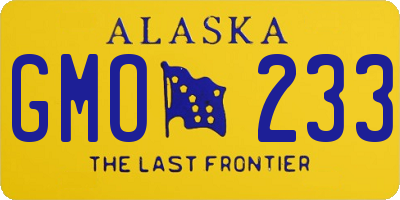 AK license plate GMO233