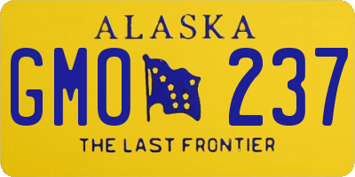 AK license plate GMO237