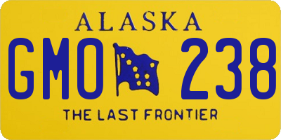 AK license plate GMO238