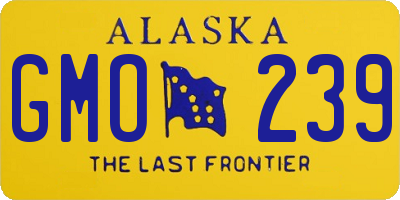 AK license plate GMO239