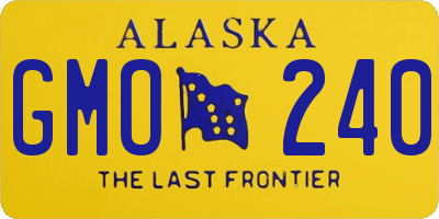 AK license plate GMO240