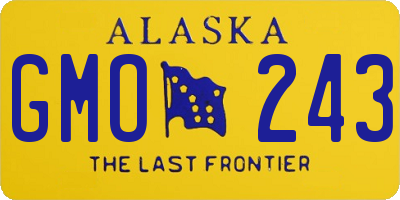 AK license plate GMO243