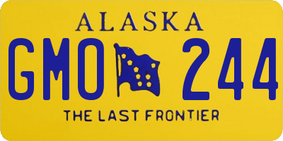 AK license plate GMO244