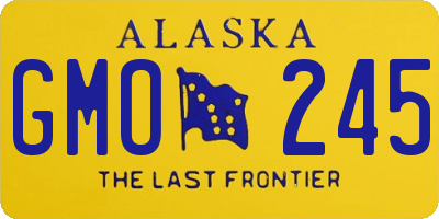 AK license plate GMO245