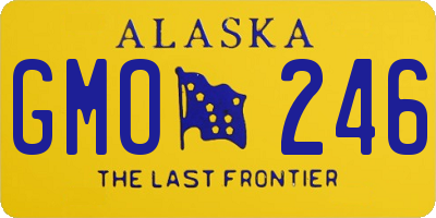 AK license plate GMO246