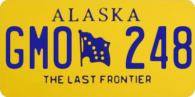 AK license plate GMO248