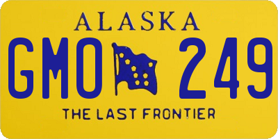 AK license plate GMO249