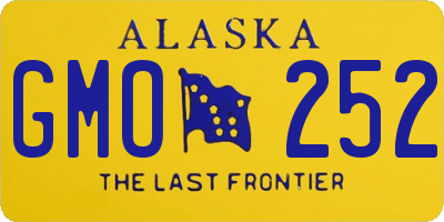 AK license plate GMO252