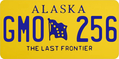 AK license plate GMO256