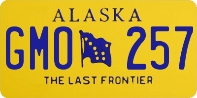 AK license plate GMO257