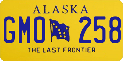 AK license plate GMO258