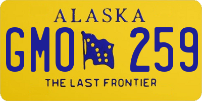 AK license plate GMO259