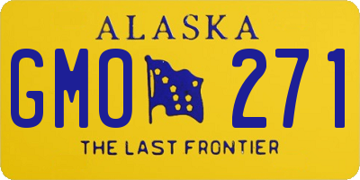 AK license plate GMO271