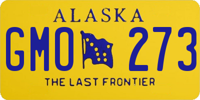 AK license plate GMO273