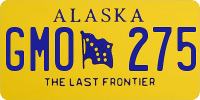 AK license plate GMO275