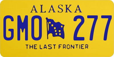 AK license plate GMO277