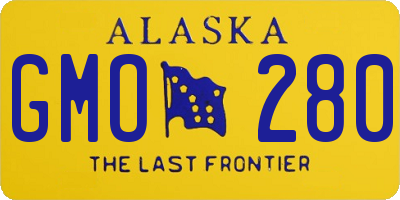 AK license plate GMO280