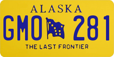 AK license plate GMO281