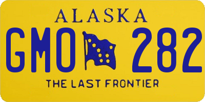 AK license plate GMO282