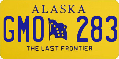 AK license plate GMO283