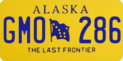 AK license plate GMO286