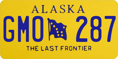 AK license plate GMO287