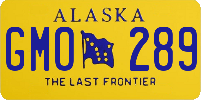 AK license plate GMO289